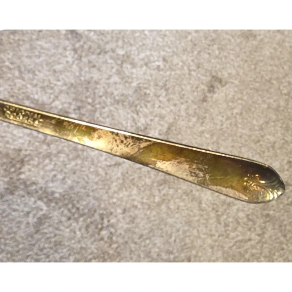 Vintage WM Rogers IS Lady Fair Design Cocktail Pickle Olive Fork - 6